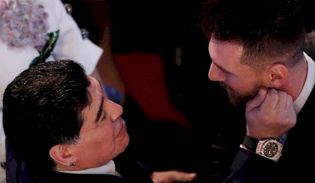 messi y maradona